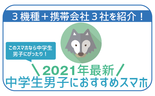【中高生男子】2021年最新100％オススメ格安スマホ4機種＆携帯会社3社！