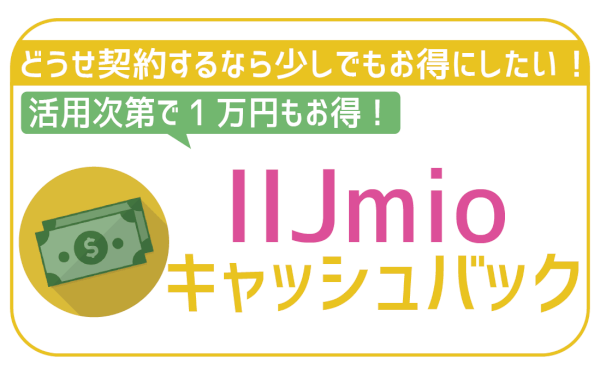 【12月最新】IIJmioの限定キャッシュバック＋キャンペーンを最も賢く併用する方法！